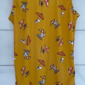 SEAESTA SURF X PEANUTS SNOOPY SHADE SWIMSUIT / MUSTARD